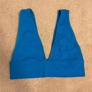 Garage Vibrant Blue Ribbed Top